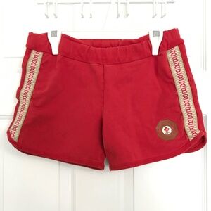 Y2K HBC 2007 Olympics Athletic Shorts XS Red Gold White